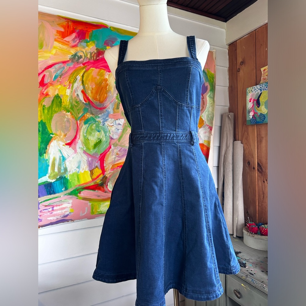 Free People Blue Denim Mini Dress